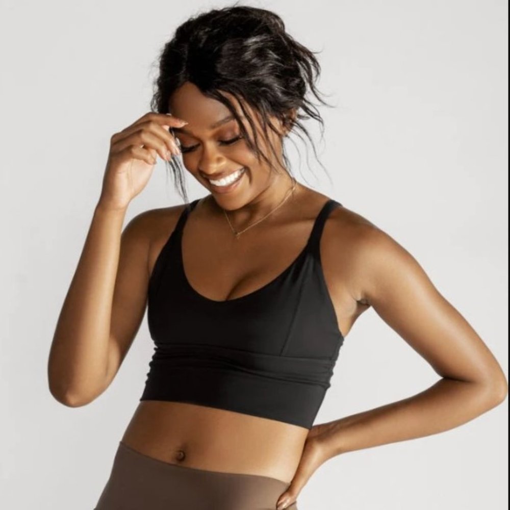 Popflex Active Black Glutch Sports Bra, Size XL